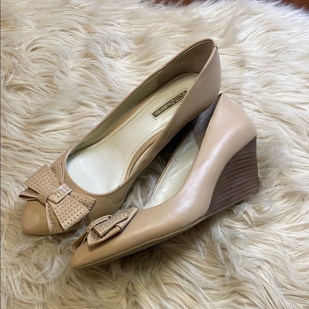 BCBGeneration Cream Wedge Shoes with Chic Design